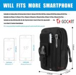 GOCART WITH G LOGO Men's Outdoor Tactical Waist Bag EDC Molle Belt Waist Pouch Security Purse Phone Carrying Case (Black) - Image 3