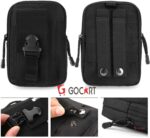 GOCART WITH G LOGO Men's Outdoor Tactical Waist Bag EDC Molle Belt Waist Pouch Security Purse Phone Carrying Case (Black) - Image 4