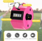 Levin Hand Tally Counter 4 Digit Mechanical Palm Click Counter Plastic Hand Held Counter Clicker with Metal Finger Ring for Counting Numbers School Golf Sports Events Office Stadium ASSORTED COLOR (2) - Image 6