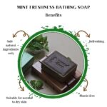 Earthy Sapo Handmade Mint Freshness Bathing Soap, 100g - Image 6