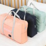 Foldable Travel Duffel Bag, Mint Green, Lightweight with Pouch, Water Resistant Nylon - Image 5