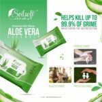 Soilsoft Wet Wipes Combo Pack 75 Sheets | Lemon Berry Blast Aloe Vera Ice Fresh Lavender Refreshing Disposable Cleaning Tissues for Face Hand Body Daily Hygiene Use - Image 5