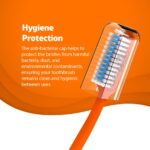 Classic Gold Supreme Medium Manual Toothbrush For Adults | With Dupont Tynex Bristles and Crystal Clear Anti Bacterial Cap | Pack of 12 Pieces - Multicolor - Image 6