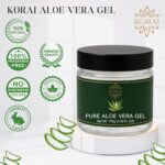 Korai Pure Aloe Vera Gel for Face & Hair | Pure & Natural with Vitamin E | Hydrating & Soothing Skin Care | Multipurpose Gel for Acne, Sunburn & Dryness | - Image 3