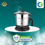 CG - EKMTSS12 SS 1.2 Ltr 600W Multipupose Kettle 1350W with Steamer, Egg Boiler, Variable Temperature Settings, Wide Mouth, Tea, Coffee, Egg, See Through Lid, 2Yr Replacement Manufacturer Warranty - Image 5