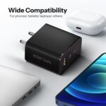 65W Trio Charger Adapter,3 Port USB Type C to A Fast Wall Charging Compatible with Nothing CMF Phone 1/Nothing Phone 2/2a/2a Plus/3a/3a Plus/Tablet & More, Black | BIS Certified - Image 3