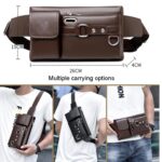 Unisex Waist Bag | Travel Pouch, Passport Holder | Perfect for Hiking, Walking, Travelling | Lightweight Crossbody Chest Bag for Men and Women (Brown) - Image 4