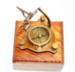 Alpha Kart Antique Brass Pocket Compass 2.5 inch, Marine Robert Frost Sundial Vintage Compass - Image 5