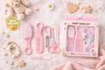 Baby Grooming Baby Healthcare Kit Newborn Baby Care | Accessories Baby Health Care Set| Baby Nail Clipper |Scissors Hair Comb| Hair Brush |Nose Cleaner | Safety for Toddler| Infant Nursing Grooming Pink - Image 3