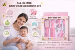 Baby Grooming Baby Healthcare Kit Newborn Baby Care | Accessories Baby Health Care Set| Baby Nail Clipper |Scissors Hair Comb| Hair Brush |Nose Cleaner | Safety for Toddler| Infant Nursing Grooming Pink - Image 4