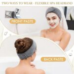 Facial Bands Cotton Hair Band for Makeup Time Face Wash Hair Accessory Professional Women's Polycotton Facial Headbands, Facial Band For Women Men Adjustable Reusable Hair Band - Image 6