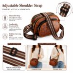 Leather Crescent Crossbody Bag for Women & Men, Water Resistant Half Moon Sling Bag with Adjustable Strap, Unisex Shoulder Chest & Waist Bag for Travel, Sports, Daily Use, Brown - Image 8