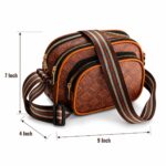 Leather Crescent Crossbody Bag for Women & Men, Water Resistant Half Moon Sling Bag with Adjustable Strap, Unisex Shoulder Chest & Waist Bag for Travel, Sports, Daily Use, Brown - Image 9