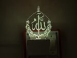 Red Robin Islamic Design Acrylic 3D Optical Illusion Night Lamp, RGB 7 Colors Auto Colour Changing LED Plug and Play Night Light, Office Day Light, for Home and Office Use, Best for Gift, Multicolour - Image 4