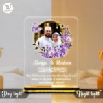 Personalized Islamic LED Lamp Couple Photo Umrah Mubarak | Acrylic Night Light | Muslim Gift for Hajj Celebration Home Decor | 6x8 inches - Image 4