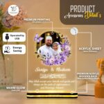 Personalized Islamic LED Lamp Couple Photo Umrah Mubarak | Acrylic Night Light | Muslim Gift for Hajj Celebration Home Decor | 6x8 inches - Image 6