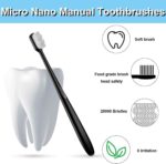 Toothbrush for Sensitive Gums, Micro Fur Manual Toothbrush with 20000 Soft Floss Bristle for Men, Women, Elderly, Braces and Gum Recessions, Protect Fragile Gums Pack Of 4 - Image 3
