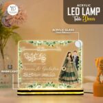 Islamic LED Acrylic Night Lamp Wedding Couple Design | Quran Verse Light | USB Powered Table Lamp | Warm Glow Bedroom Decor | Muslim Gift Idea |(8x6 Inch) - Image 3