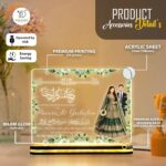 Islamic LED Acrylic Night Lamp Wedding Couple Design | Quran Verse Light | USB Powered Table Lamp | Warm Glow Bedroom Decor | Muslim Gift Idea |(8x6 Inch) - Image 6