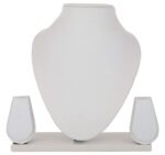 Jewellery Wooden Necklace Earring Display Stand (10-White) - Image 3