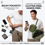 Small Sports Sling Messenger Bag – Mini Crossbody Chest Shoulder Phone Bag, Adjustable Strap, Lightweight Large Capacity Casual Waist Pack for Men & Women - Image 7