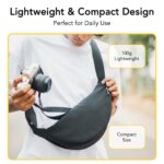 OBLIQUE Krescent Sleek Sling Bag for Men and Women | Small Black Crossbody Bag Made with Durable and Lightweight Polyester | Compact Design Fanny Pack with Adjustable Straps | Side Body Travel Bags - Image 4