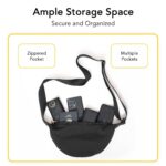 OBLIQUE Krescent Sleek Sling Bag for Men and Women | Small Black Crossbody Bag Made with Durable and Lightweight Polyester | Compact Design Fanny Pack with Adjustable Straps | Side Body Travel Bags - Image 5