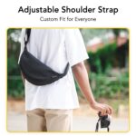 OBLIQUE Krescent Sleek Sling Bag for Men and Women | Small Black Crossbody Bag Made with Durable and Lightweight Polyester | Compact Design Fanny Pack with Adjustable Straps | Side Body Travel Bags - Image 6