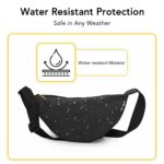 OBLIQUE Krescent Sleek Sling Bag for Men and Women | Small Black Crossbody Bag Made with Durable and Lightweight Polyester | Compact Design Fanny Pack with Adjustable Straps | Side Body Travel Bags - Image 7