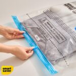 5 Large Smart Saver Vacuum bags for clothes with pump for Clothes, Packing, Blankets, Space Saver Vaccum Compression Zipper Storage Bags With Hand Pump, Airtight Reusable Packing Bags for travel - Image 5