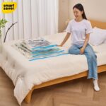 5 Large Smart Saver Vacuum bags for clothes with pump for Clothes, Packing, Blankets, Space Saver Vaccum Compression Zipper Storage Bags With Hand Pump, Airtight Reusable Packing Bags for travel - Image 9