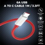Kratos 65W Fast Charger Adapter & USB-A to Type C Cable Combo, Compatible with OnePlus, Realme, Xiaomi, Redmi, Oppo, Vivo & Other Smartphones, Type C Charger Supports Dash, Warp, Vooc,SuperVooc - Image 6