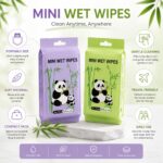 64 Pcs | 8 Pack | Wet Wipes | Alcohol-Free | Pocket Travel Wipes | Ultra Soft Disposable Cleansing & Moisturizing Mini Wipes | Skin Friendly | Unscented | Portable Pack | Pack of 1 - Image 4