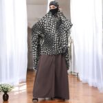 Bashariya Women’s Full Size Soft Chiffon Prayer Khimar Hijab with Lining – Lightweight Islamic Headscarf for Modest Muslim Wear – Full Coverage Black Hijab for Women & Girls - Black - Image 3