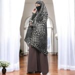 Bashariya Women’s Full Size Soft Chiffon Prayer Khimar Hijab with Lining – Lightweight Islamic Headscarf for Modest Muslim Wear – Full Coverage Black Hijab for Women & Girls - Black - Image 5