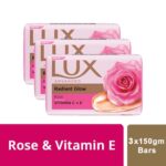 Lux Soft Glow Rose & Vitamin E For Glowing Skin Beauty Soap Mega Pack 3X150 g - Image 4