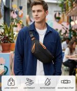 Crossbody Sling Bag for Women & Men, Adjustable Strap, Nylon Hands-Free Fanny Bag, Anti-Theft Travel Bag, Outdoor Adjustable Sports Waterproof Travel Waist Bag - Image 4