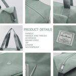 Nylon 41 Liter Expandable Travel Bag for Women, Stylish Duffle Bag for Travelling, Waterproof Luggage Hand Bag (Light Green) - Image 4