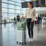 Nylon 41 Liter Expandable Travel Bag for Women, Stylish Duffle Bag for Travelling, Waterproof Luggage Hand Bag (Light Green) - Image 5