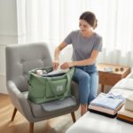 Nylon 41 Liter Expandable Travel Bag for Women, Stylish Duffle Bag for Travelling, Waterproof Luggage Hand Bag (Light Green) - Image 7