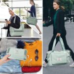 Nylon 41 Liter Expandable Travel Bag for Women, Stylish Duffle Bag for Travelling, Waterproof Luggage Hand Bag (Light Green) - Image 8