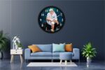 Tashi Enterprises 10X10-inch Plastic & Glass Wall Clock for Living Room | Analog Clocks |Black Frame |_MCLB Saibaba - Image 3
