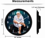 Tashi Enterprises 10X10-inch Plastic & Glass Wall Clock for Living Room | Analog Clocks |Black Frame |_MCLB Saibaba - Image 4
