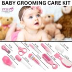 Baby Grooming Care Kit Healthcare,Baby Nail Clipper Scissors Hair Comb Brush Nose Cleaner & Soft Baby Towel Safety for Toddler Infant Nursing Grooming Pink Color(Pack of 11) - Image 3