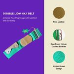 Limra Products Hub Double Lion Haji Ihram Green Belt for Men | Adjustable Waist Buckle - Everyday Belt | Free-Size Comfort - Image 4