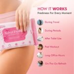 House of Wellness Velvet Fresh Intimate Wet Wipes for Women – pH Balanced Feminine Hygiene Wipes with Aloe Vera, Vitamin E, Tea Tree Oil & Lactic Acid, Alcohol-Free, Hypoallergenic, Biodegradable, Travel-Friendly - Image 4