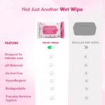 House of Wellness Velvet Fresh Intimate Wet Wipes for Women – pH Balanced Feminine Hygiene Wipes with Aloe Vera, Vitamin E, Tea Tree Oil & Lactic Acid, Alcohol-Free, Hypoallergenic, Biodegradable, Travel-Friendly - Image 5
