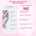 House of Wellness Velvet Fresh Intimate Wet Wipes for Women – pH Balanced Feminine Hygiene Wipes with Aloe Vera, Vitamin E, Tea Tree Oil & Lactic Acid, Alcohol-Free, Hypoallergenic, Biodegradable, Travel-Friendly - Image 7