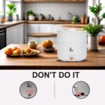 Pious 2L Multipurpose Electric Kettle Pot with Steamer Basket | Non-Stick Dual Power Cooker for Rice, Noodles, Soup, Milk & Baby Food | Compact Portable Cooking Pot for Students & Travelers - Image 9