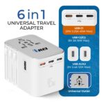 OREI 45Watt Universal Charger Adapter | 3X USBC-2XUSB A | 6-in-1 International Travel Adapter|Universal Travel Adapter Compatible W/Type C, A, G, I - Image 4